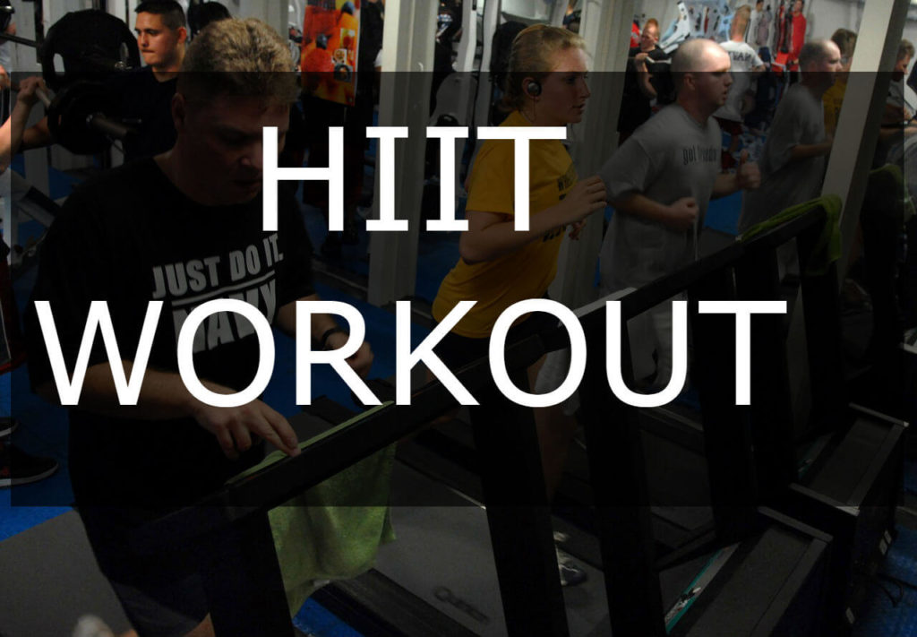 people workout hiit in gym